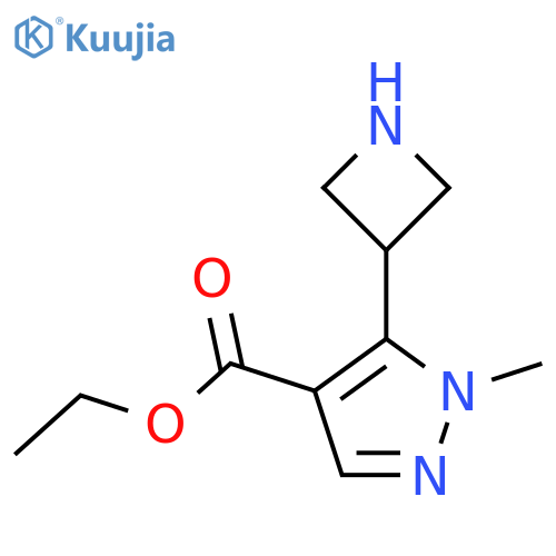 ethyl 5-(azetidin-3-yl)-1-methyl-1H-pyrazole-4-carboxylate structure