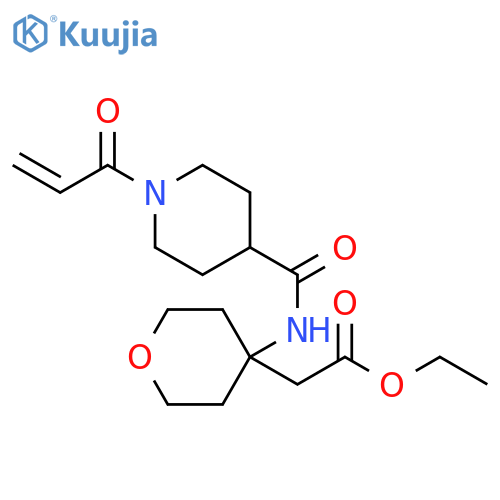 Ethyl tetrahydro-4-[[[1-(1-oxo-2-propen-1-yl)-4-piperidinyl]carbonyl]amino]-2H-pyran-4-acetate structure