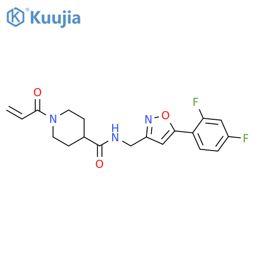 N-[[5-(2,4-Difluorophenyl)-3-isoxazolyl]methyl]-1-(1-oxo-2-propen-1-yl)-4-piperidinecarboxamide structure