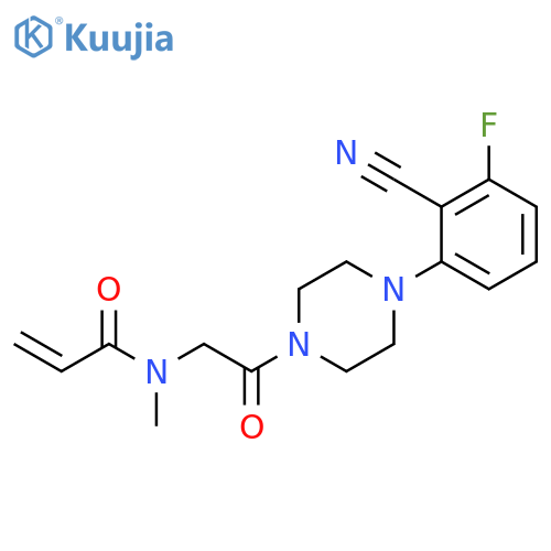 N-[2-[4-(2-Cyano-3-fluorophenyl)-1-piperazinyl]-2-oxoethyl]-N-methyl-2-propenamide structure