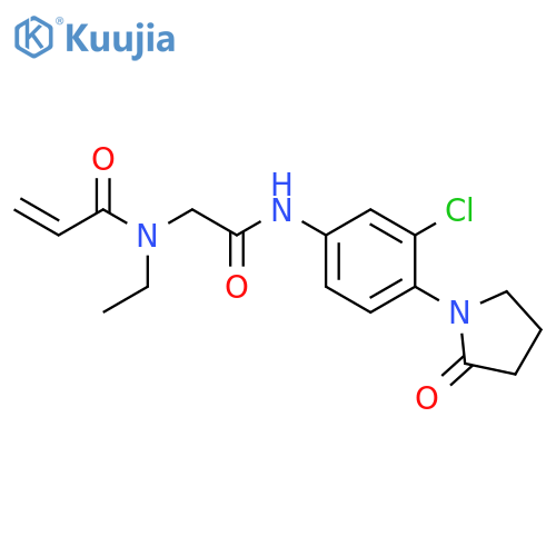 N-[2-[[3-Chloro-4-(2-oxo-1-pyrrolidinyl)phenyl]amino]-2-oxoethyl]-N-ethyl-2-propenamide structure