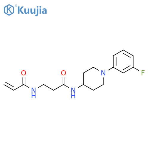 N-[3-[[1-(3-Fluorophenyl)-4-piperidinyl]amino]-3-oxopropyl]-2-propenamide structure
