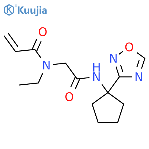 N-ethyl-N-({[1-(1,2,4-oxadiazol-3-yl)cyclopentyl]carbamoyl}methyl)prop-2-enamide structure
