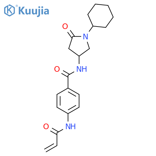N-(1-Cyclohexyl-5-oxopyrrolidin-3-yl)-4-(prop-2-enoylamino)benzamide structure