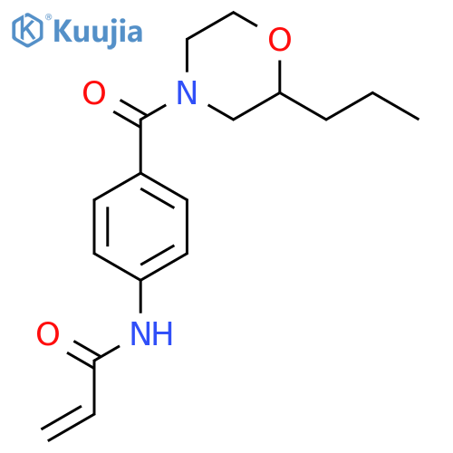 N-[4-(2-Propylmorpholine-4-carbonyl)phenyl]prop-2-enamide structure