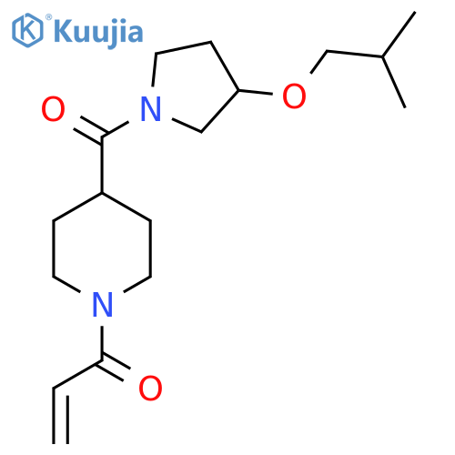 1-[4-[3-(2-Methylpropoxy)pyrrolidine-1-carbonyl]piperidin-1-yl]prop-2-en-1-one structure