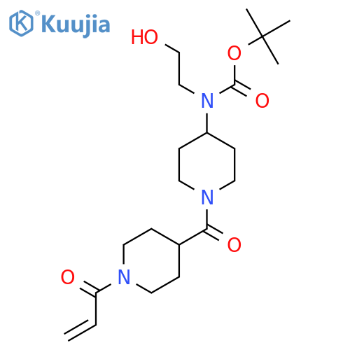 Tert-butyl N-(2-hydroxyethyl)-N-[1-(1-prop-2-enoylpiperidine-4-carbonyl)piperidin-4-yl]carbamate structure