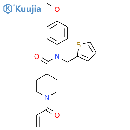 N-(4-Methoxyphenyl)-1-prop-2-enoyl-N-(thiophen-2-ylmethyl)piperidine-4-carboxamide structure