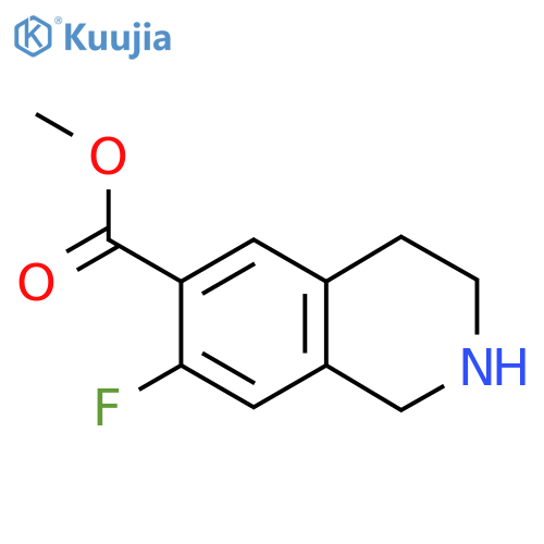 Methyl 7-fluoro-1,2,3,4-tetrahydroisoquinoline-6-carboxylate structure