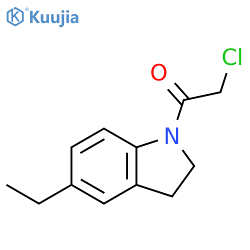 2-Chloro-1-(5-ethyl-2,3-dihydro-1H-indol-1-yl)ethanone structure