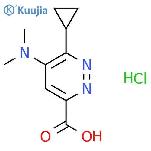 6-Cyclopropyl-5-(dimethylamino)pyridazine-3-carboxylic acid;hydrochloride structure