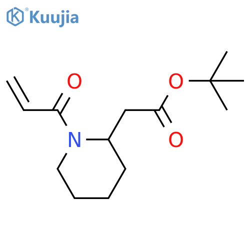 tert-butyl 2-1-(prop-2-enoyl)piperidin-2-ylacetate structure