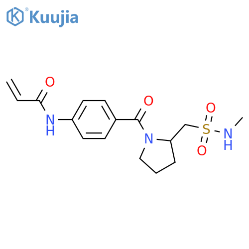 N-(4-{2-[(methylsulfamoyl)methyl]pyrrolidine-1-carbonyl}phenyl)prop-2-enamide structure