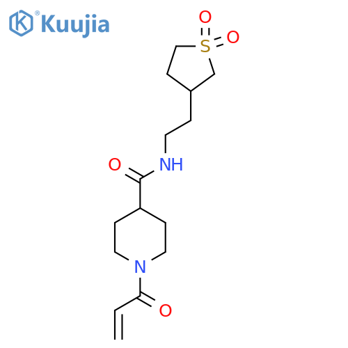1-Acryloyl-N-(2-(1,1-dioxidotetrahydrothiophen-3-yl)ethyl)piperidine-4-carboxamide structure
