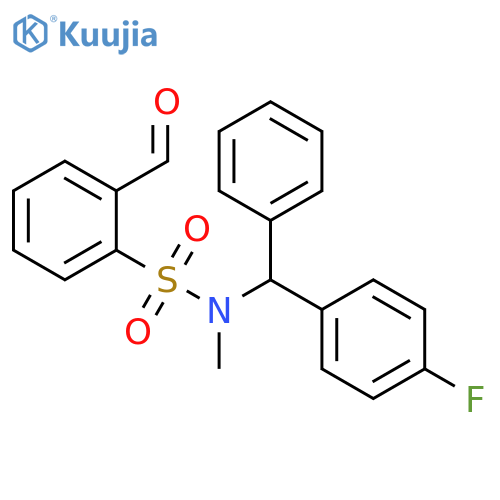 N-[(4-Fluorophenyl)phenylmethyl]-2-formyl-N-methylbenzenesulfonamide structure