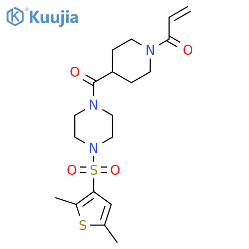 1-(4-{4-[(2,5-Dimethylthiophen-3-yl)sulfonyl]piperazine-1-carbonyl}piperidin-1-yl)prop-2-en-1-one structure