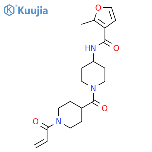 2-methyl-N-{1-[1-(prop-2-enoyl)piperidine-4-carbonyl]piperidin-4-yl}furan-3-carboxamide structure