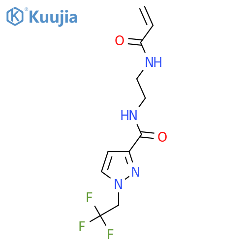 N-(2-{1-(2,2,2-trifluoroethyl)-1H-pyrazol-3-ylformamido}ethyl)prop-2-enamide structure
