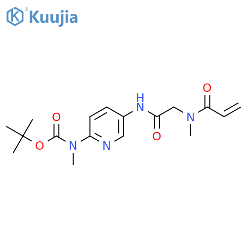 Tert-butyl N-methyl-N-[5-[[2-[methyl(prop-2-enoyl)amino]acetyl]amino]pyridin-2-yl]carbamate structure