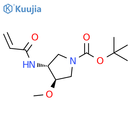 rac-tert-butyl (3R,4R)-3-methoxy-4-(prop-2-enamido)pyrrolidine-1-carboxylate structure