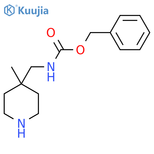 Benzyl ((4-methylpiperidin-4-yl)methyl)carbamate structure