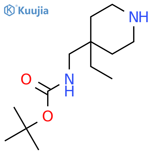 tert-butyl N-[(4-ethylpiperidin-4-yl)methyl]carbamate structure