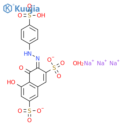 Trisodium 2-(4-Sulfophenylazo)-1,8-dihydroxynaphthalene-3,6-disulfonate structure