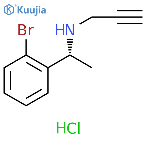 Benzenemethanamine, 2-bromo-α-methyl-N-2-propyn-1-yl-, hydrochloride (1:1), (αR)- structure