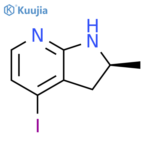 (2S)-4-Iodo-2-methyl-2,3-dihydro-1H-pyrrolo[2,3-b]pyridine structure