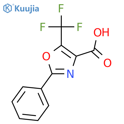 2-Phenyl-5-(trifluoromethyl)oxazole-4-carboxylic acid structure