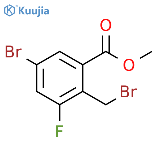 Benzoic acid, 5-bromo-2-(bromomethyl)-3-fluoro-, methyl ester structure