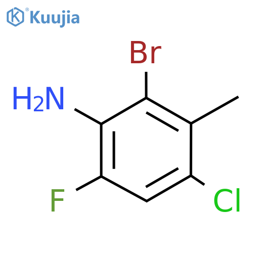 2-bromo-4-chloro-6-fluoro-3-methylaniline structure