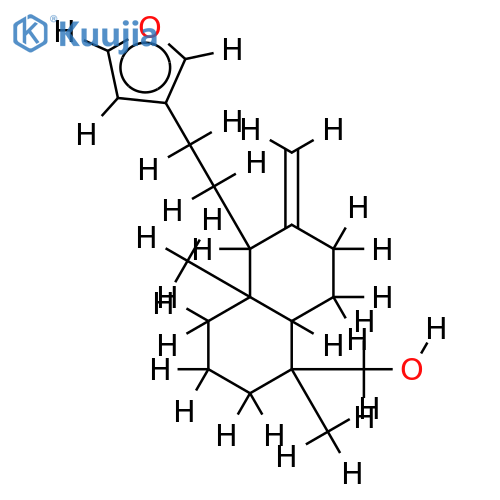 15,16-epoxy-ent-labda-8(17),13(16),14-trien-19-ol structure