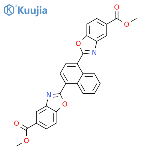 5-Benzoxazolecarboxylicacid, 2,2'-(1,4-naphthalenediyl)bis-, 5,5'-dimethyl ester structure