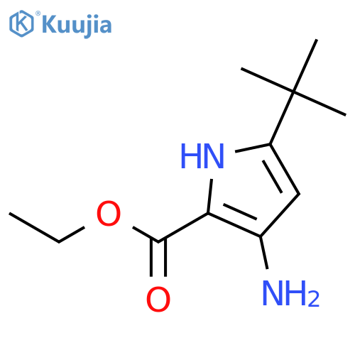 1H-Pyrrole-2-carboxylicacid,3-amino-5-(1,1-dimethylethyl)-,ethylester(9CI) structure