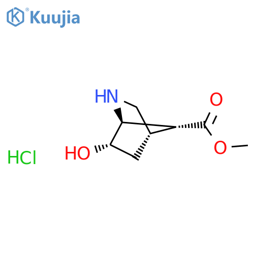 Methyl (1S,4S,6S,7R)-6-hydroxy-2-azabicyclo[2.2.1]heptane-7-carboxylate;hydrochloride structure