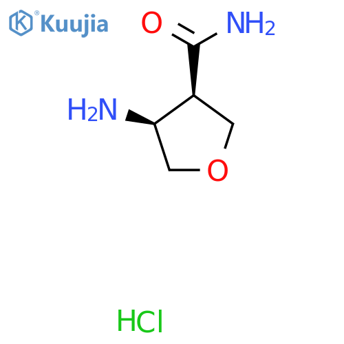 (3R,4S)-4-Aminooxolane-3-carboxamide;hydrochloride structure