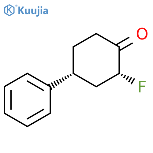 Cyclohexanone, 2-fluoro-4-phenyl-, (2R,4R)- structure