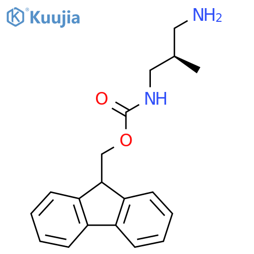 (9H-fluoren-9-yl)methyl N-[(2R)-3-amino-2-methylpropyl]carbamate structure