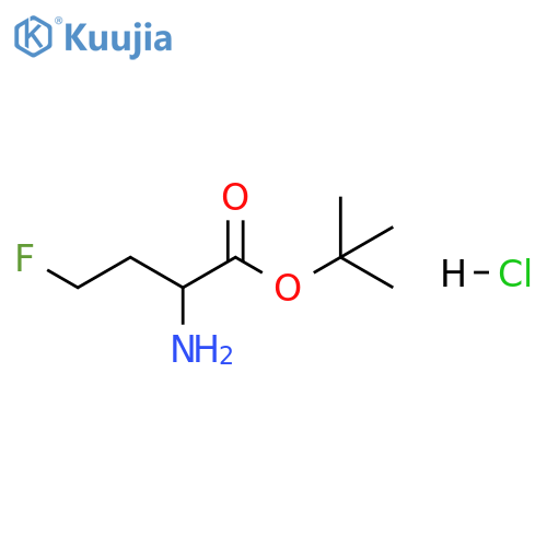 Butanoic acid, 2-amino-4-fluoro-, 1,1-dimethylethyl ester, hydrochloride (1:1) structure