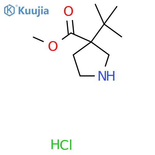 Methyl 3-tert-butylpyrrolidine-3-carboxylate;hydrochloride structure