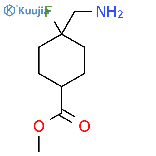 Methyl (1r,4r)-4-(aminomethyl)-4-fluorocyclohexane-1-carboxylate structure