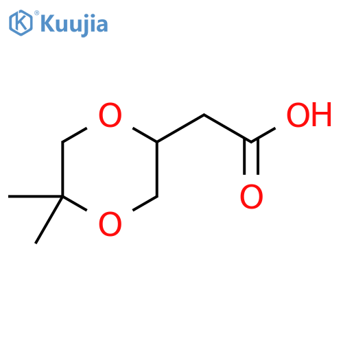 2-(5,5-Dimethyl-1,4-dioxan-2-yl)acetic acid structure