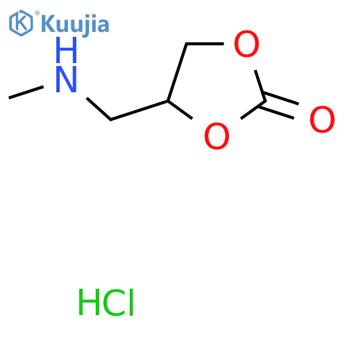 4-(Methylaminomethyl)-1,3-dioxolan-2-one;hydrochloride structure