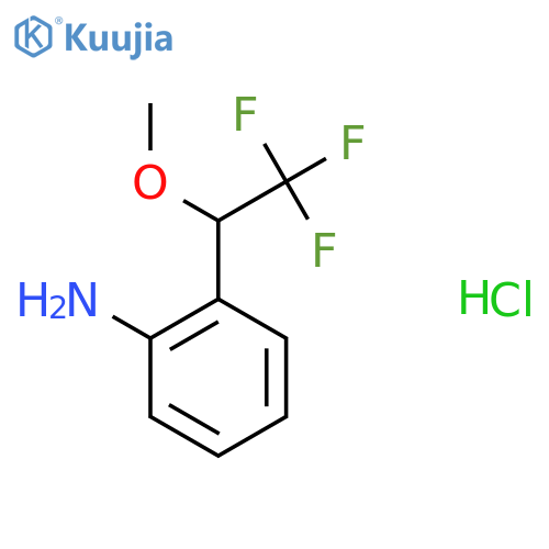 2-(2,2,2-Trifluoro-1-methoxyethyl)aniline hydrochloride structure