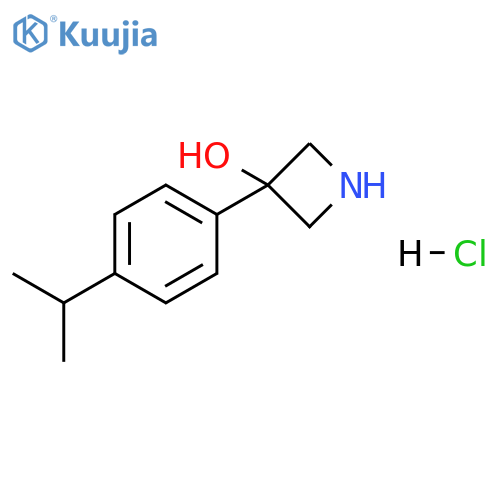 3-Azetidinol, 3-[4-(1-methylethyl)phenyl]-, hydrochloride (1:1) structure