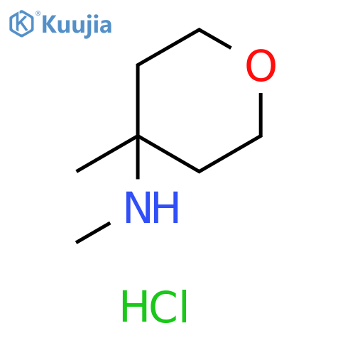 2H-Pyran-4-amine, tetrahydro-N,4-dimethyl-, hydrochloride (1:1) structure