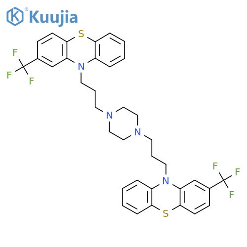 1,4-Bis(3-(2-(trifluoromethyl)-10H-phenothiazin-10-yl)propyl)piperazine structure