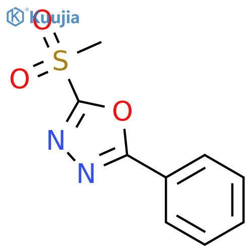 2-(methylsulfonyl)-5-phenyl-1,3,4-oxadiazole structure