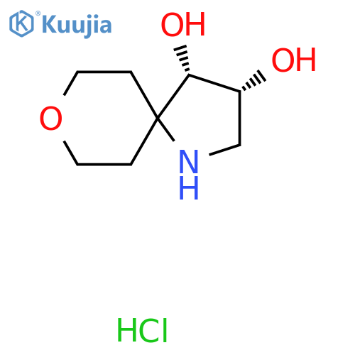(3R,4S)-8-Oxa-1-azaspiro[4.5]decane-3,4-diol;hydrochloride structure